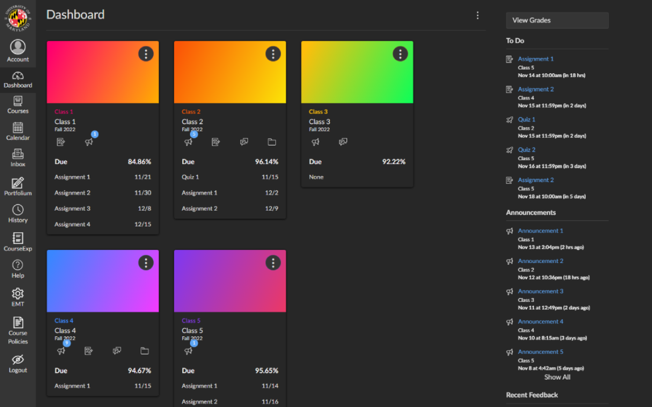 Enhanced Canvas Dashboard with Better Canvas Features